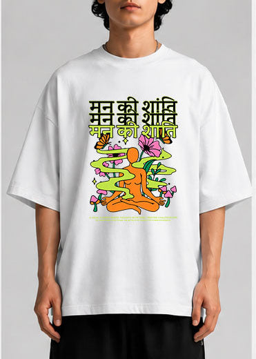 Man ki Shanti Unisex Oversized Standard T-Shirt for man & women