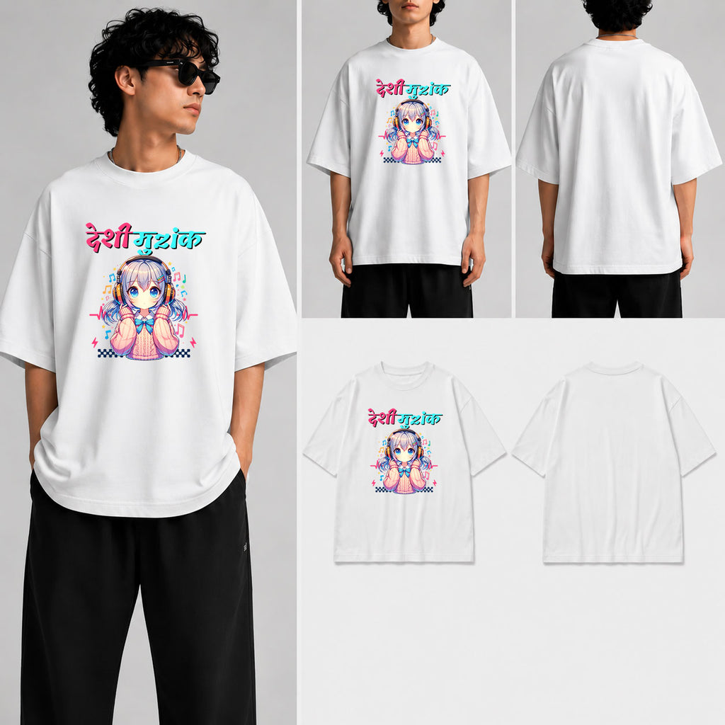 DESHI MUZIK Unisex Oversized Standard T-Shirt for man & women
