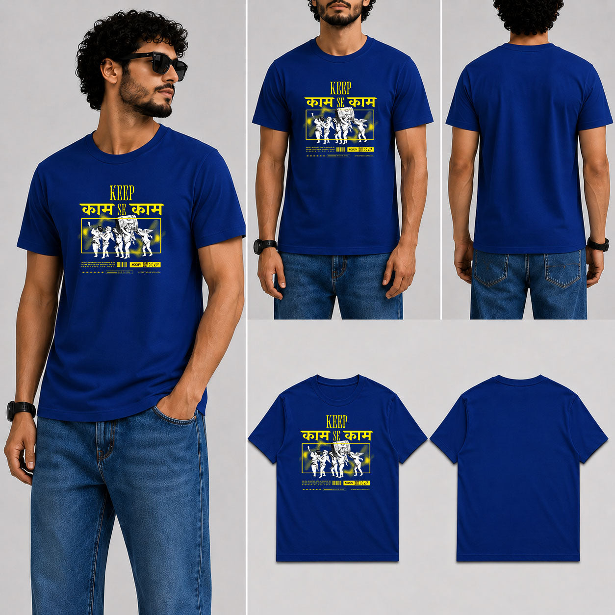 KEEP KAAM SE KAAM Male Round Neck Half Sleeve T-Shirt