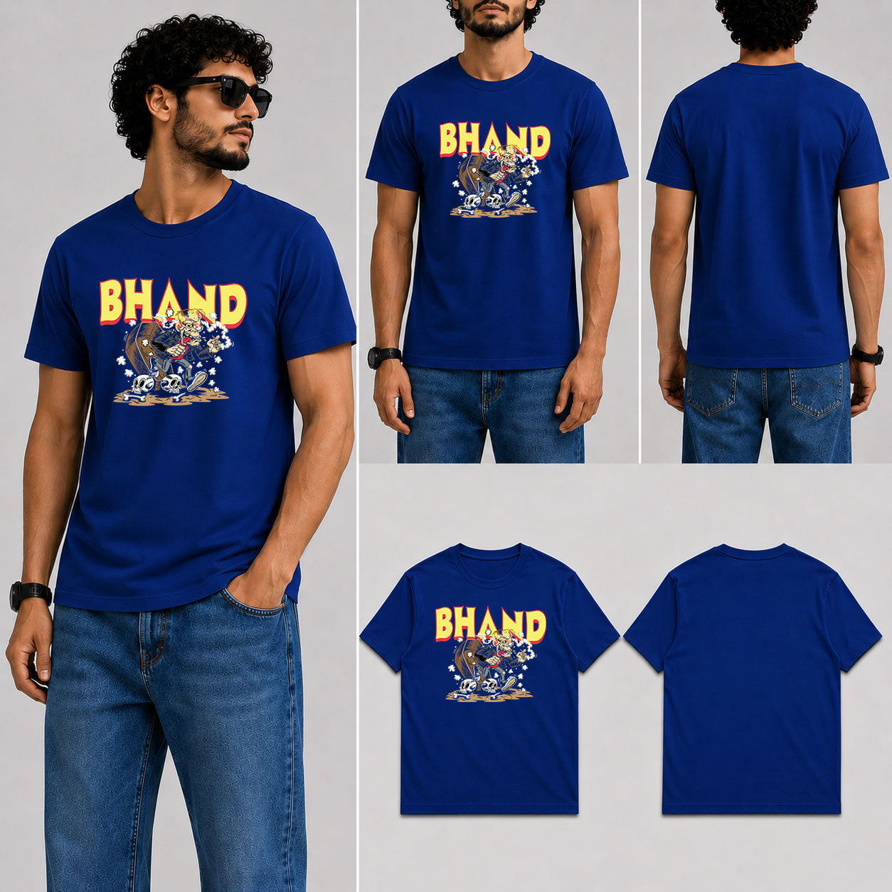 BHAND Male Round Neck Half Sleeve T-Shirt