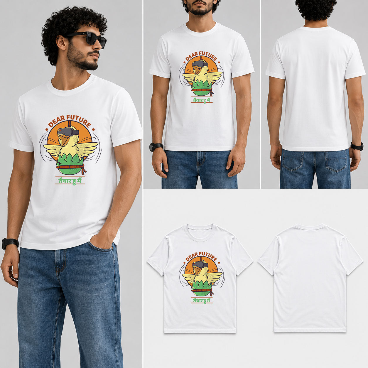 Dear Future Male Round Neck Half Sleeve T-Shirt