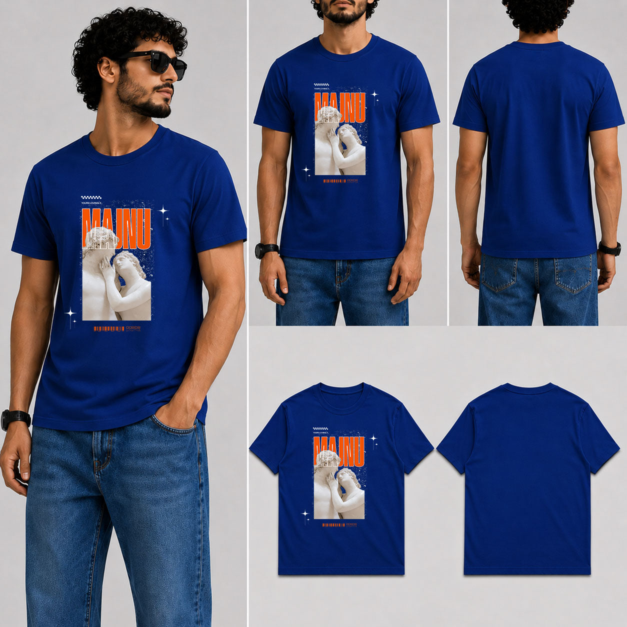 Majnu Male Round Neck Half Sleeve T-Shirt