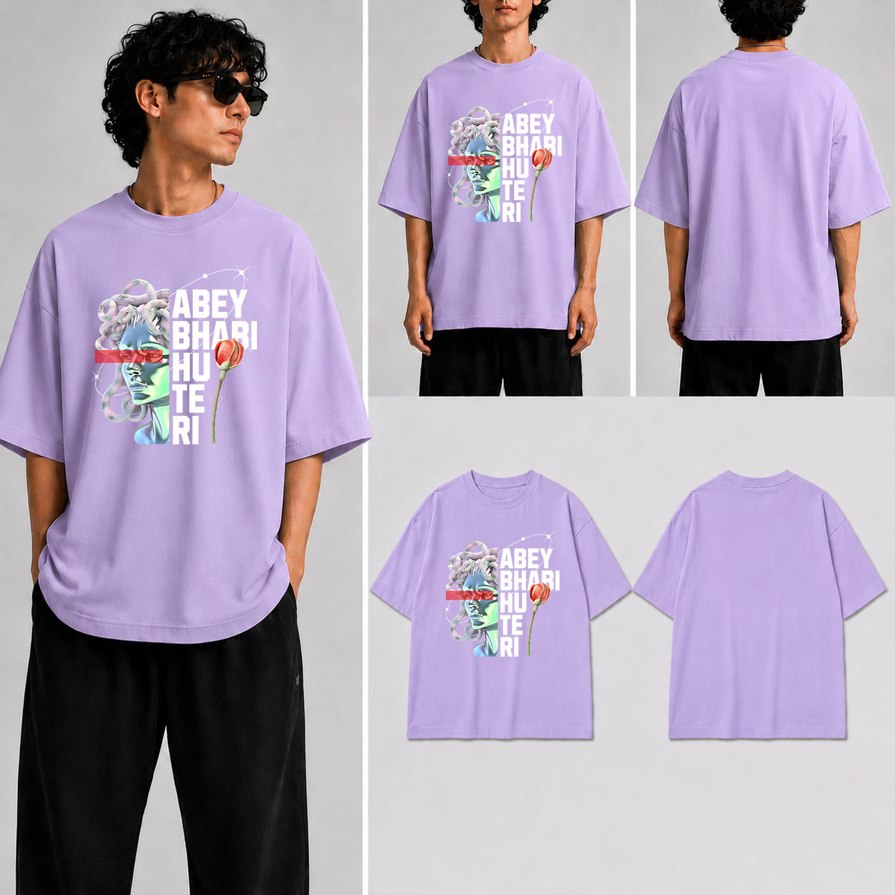 ABEY BHABI HU TERI Unisex Oversized Standard T-Shirt for man & women