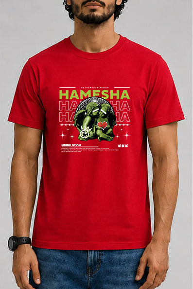 Hamesha Male Round Neck Half Sleeve T-Shirt