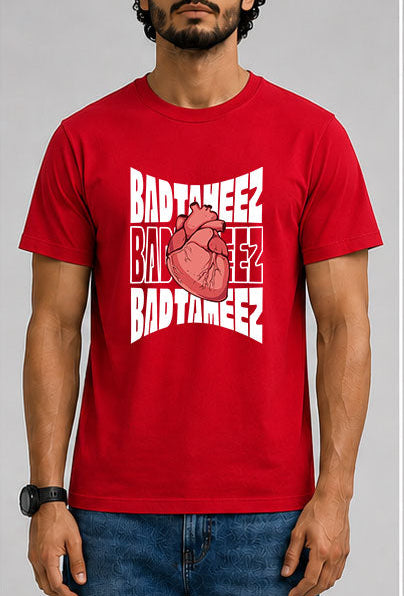 Badtameez Dil Male Round Neck Half Sleeve T-Shirt