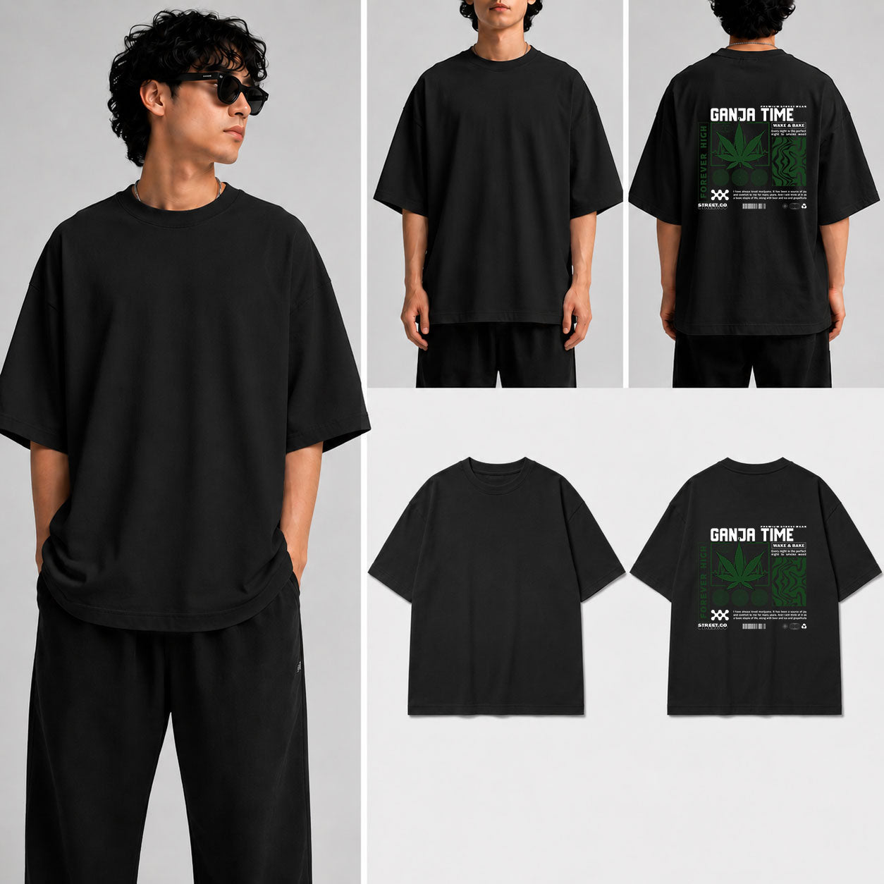 Ganja Time Unisex Oversized Standard T-Shirt for man & women