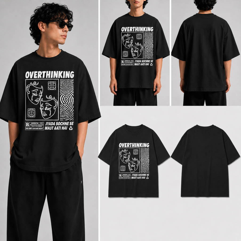 Overthinking Unisex Oversized Standard T-Shirt for man & women