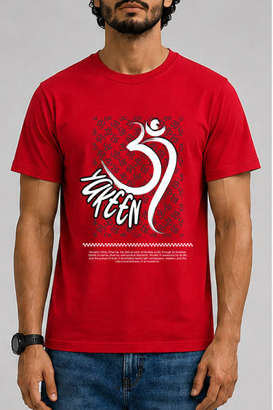 YAKEEN Male Round Neck Half Sleeve T-Shirt
