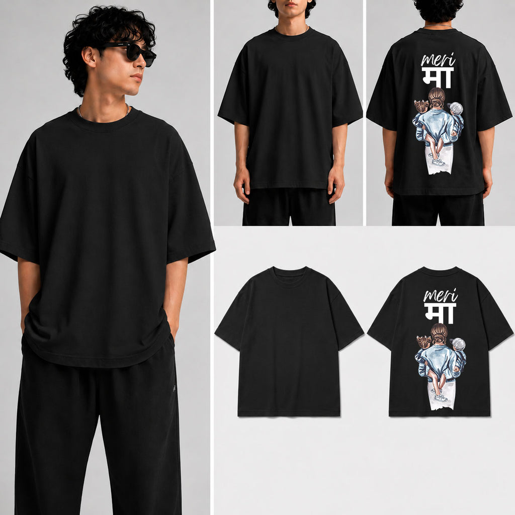meri maa Unisex Oversized Standard T-Shirt for man & women