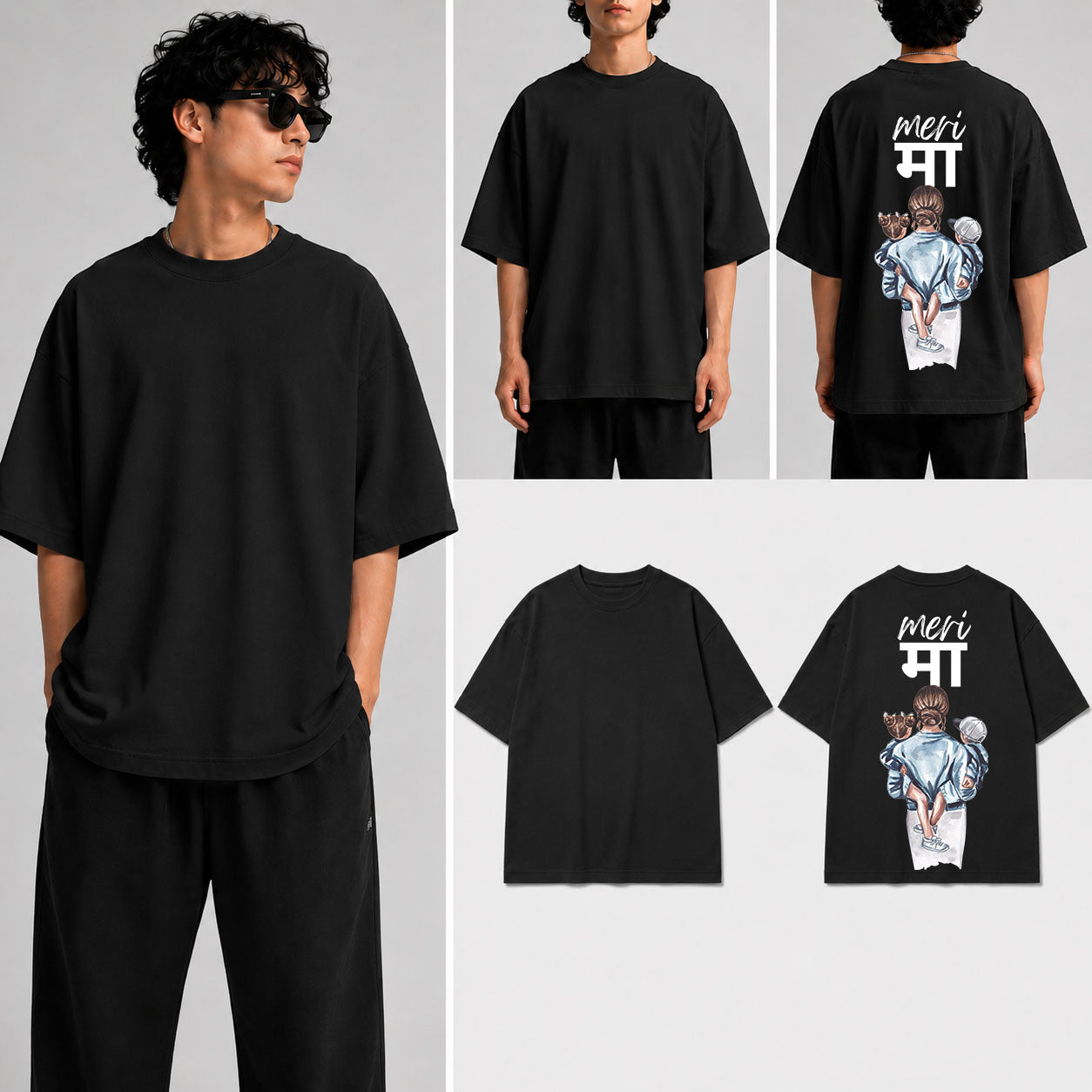 meri maa Unisex Oversized Standard T-Shirt for man & women