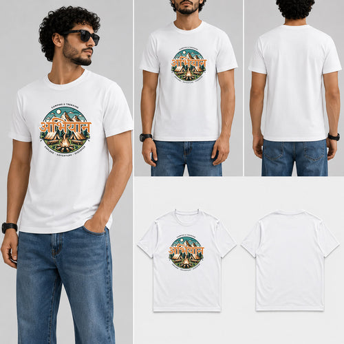 ABHIYAN Male Round Neck Half Sleeve T-Shirt