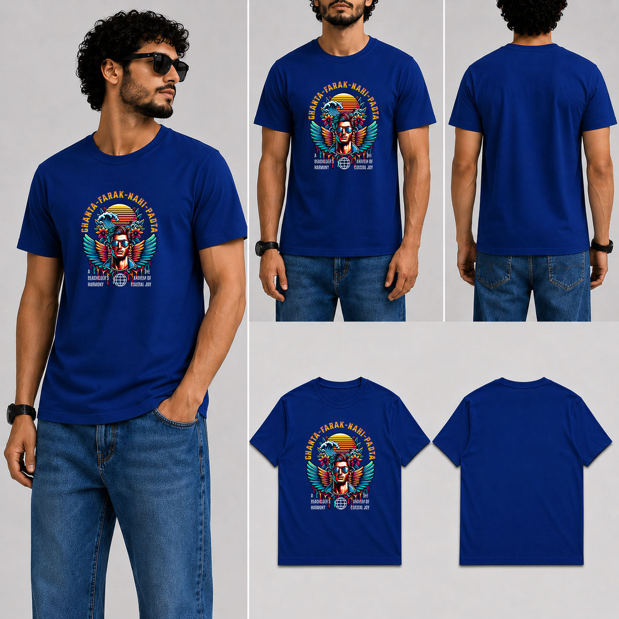 GHANTA FARAK NAHI PADTA Male Round Neck Half Sleeve T-Shirt