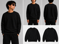 Plain Black Unisex Sweatshirts for man & women