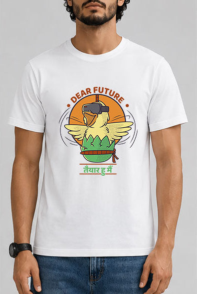 Dear Future Male Round Neck Half Sleeve T-Shirt