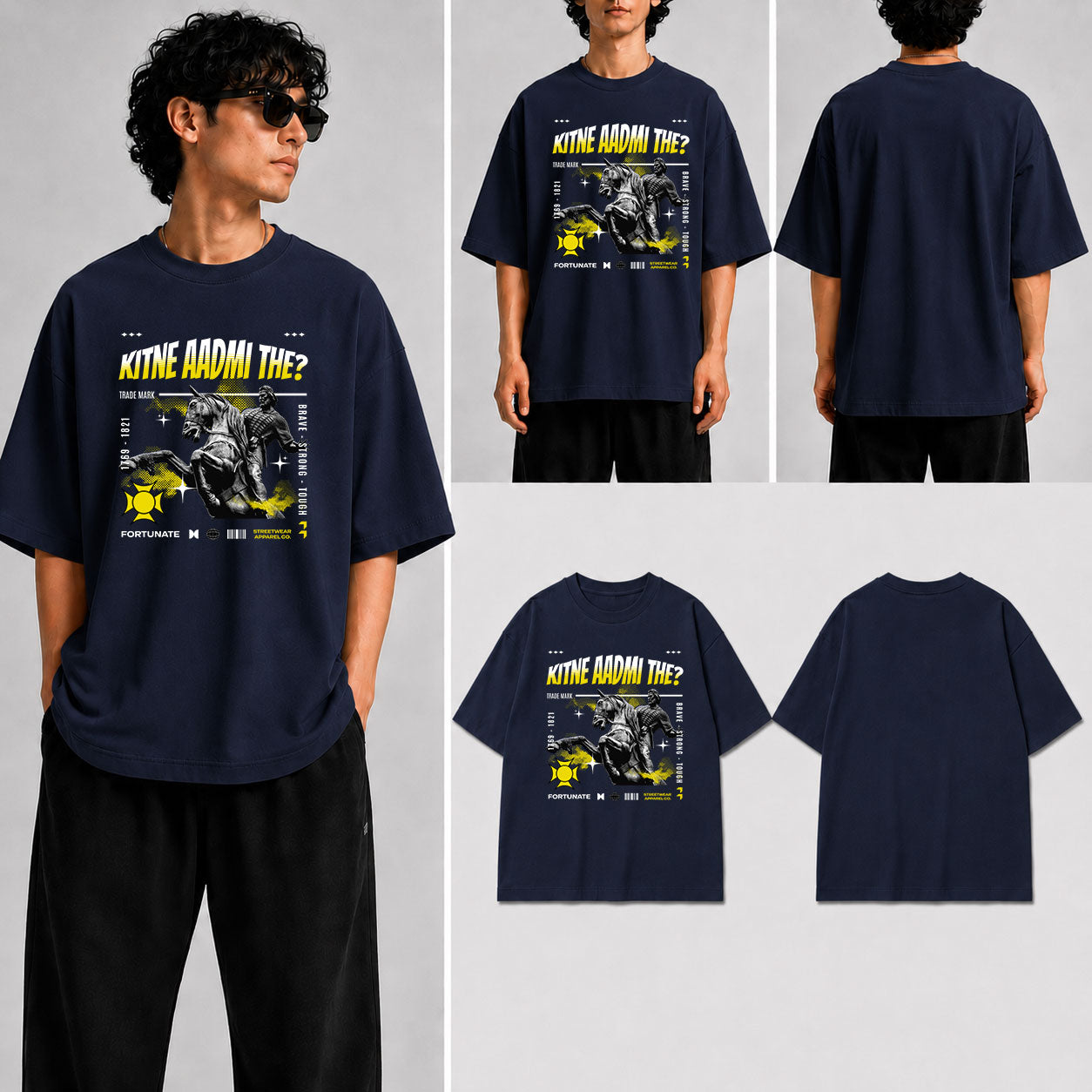 Kitne Aadmi The Unisex Oversized Standard T-Shirt for man & women
