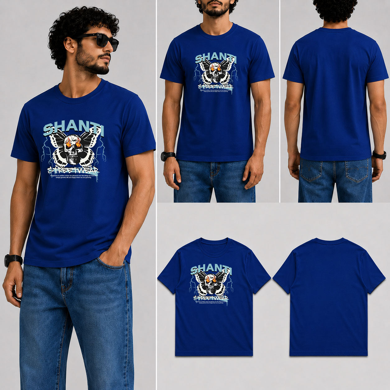 Shanti Male Round Neck Half Sleeve T-Shirt