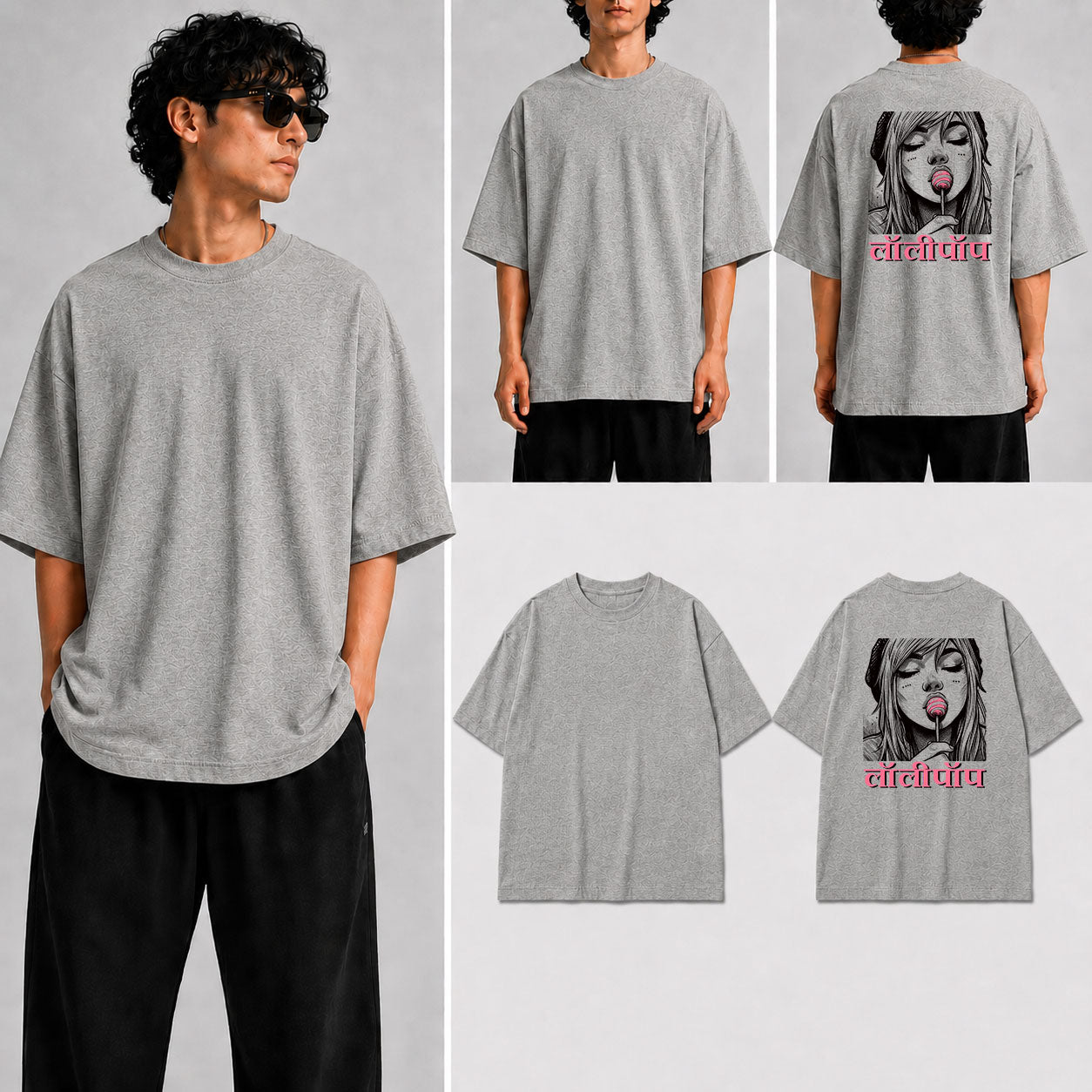 Girl with Lollipop Unisex Oversized Standard T-Shirt for man & women