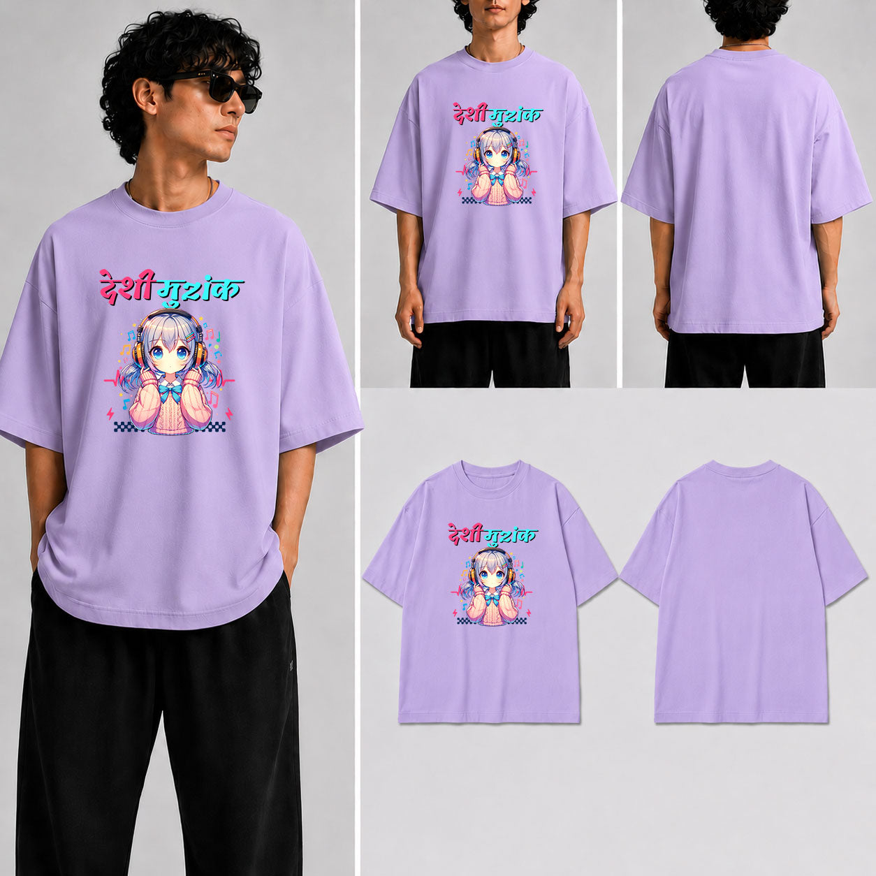 DESHI MUZIK Unisex Oversized Standard T-Shirt for man & women