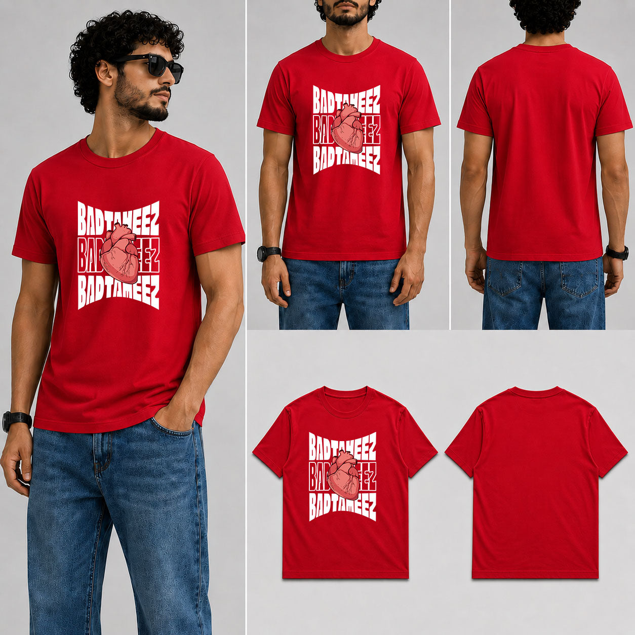 Badtameez Dil Male Round Neck Half Sleeve T-Shirt