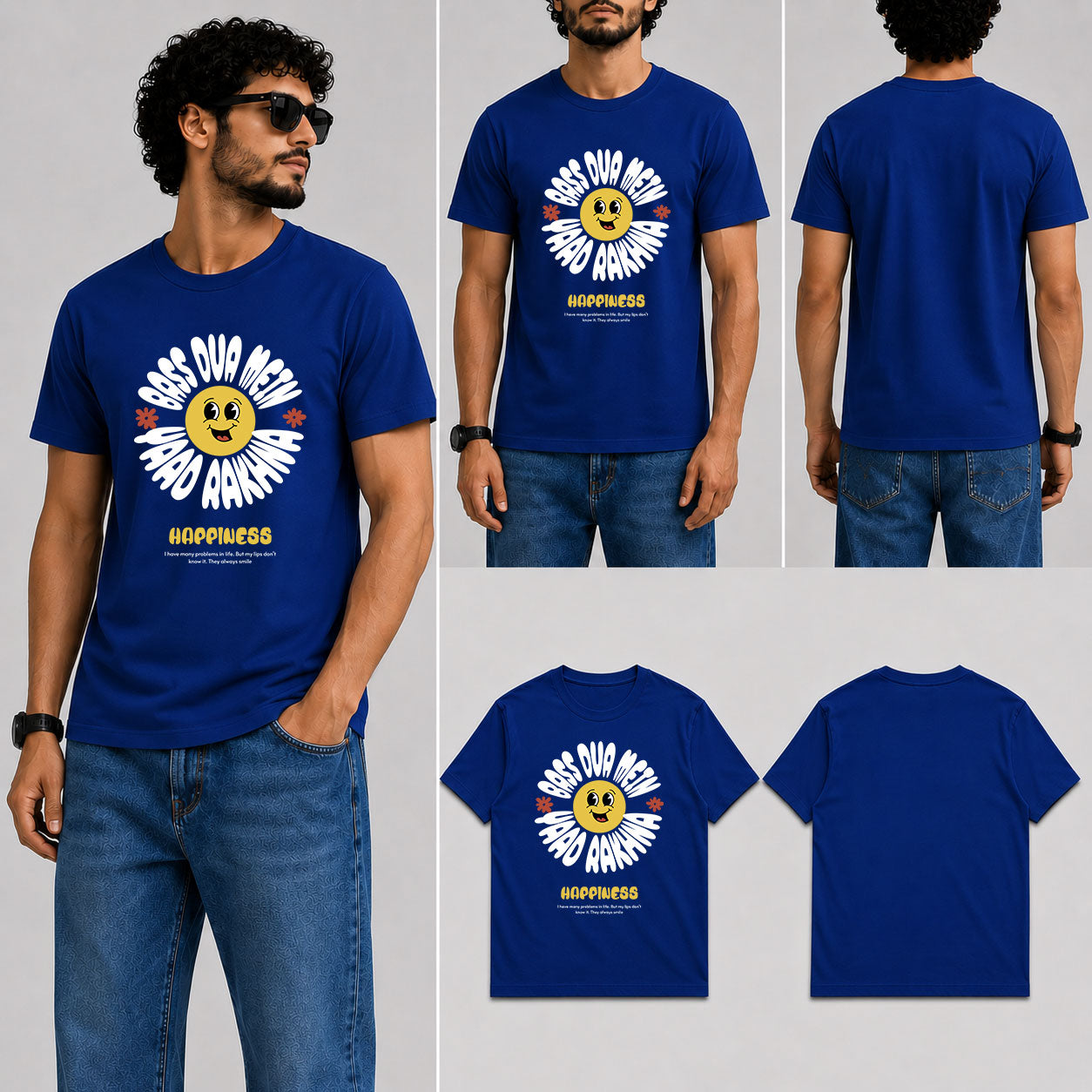 BASS DUA MEIN YAAD RAKHNA Male Round Neck Half Sleeve T-Shirt