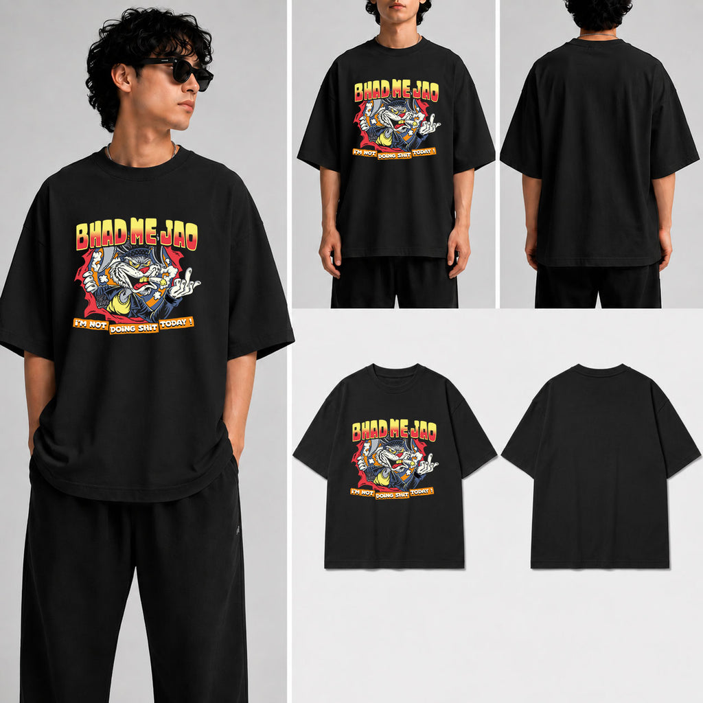 Bhad Me Jao Unisex Oversized Standard T-Shirt for man & women