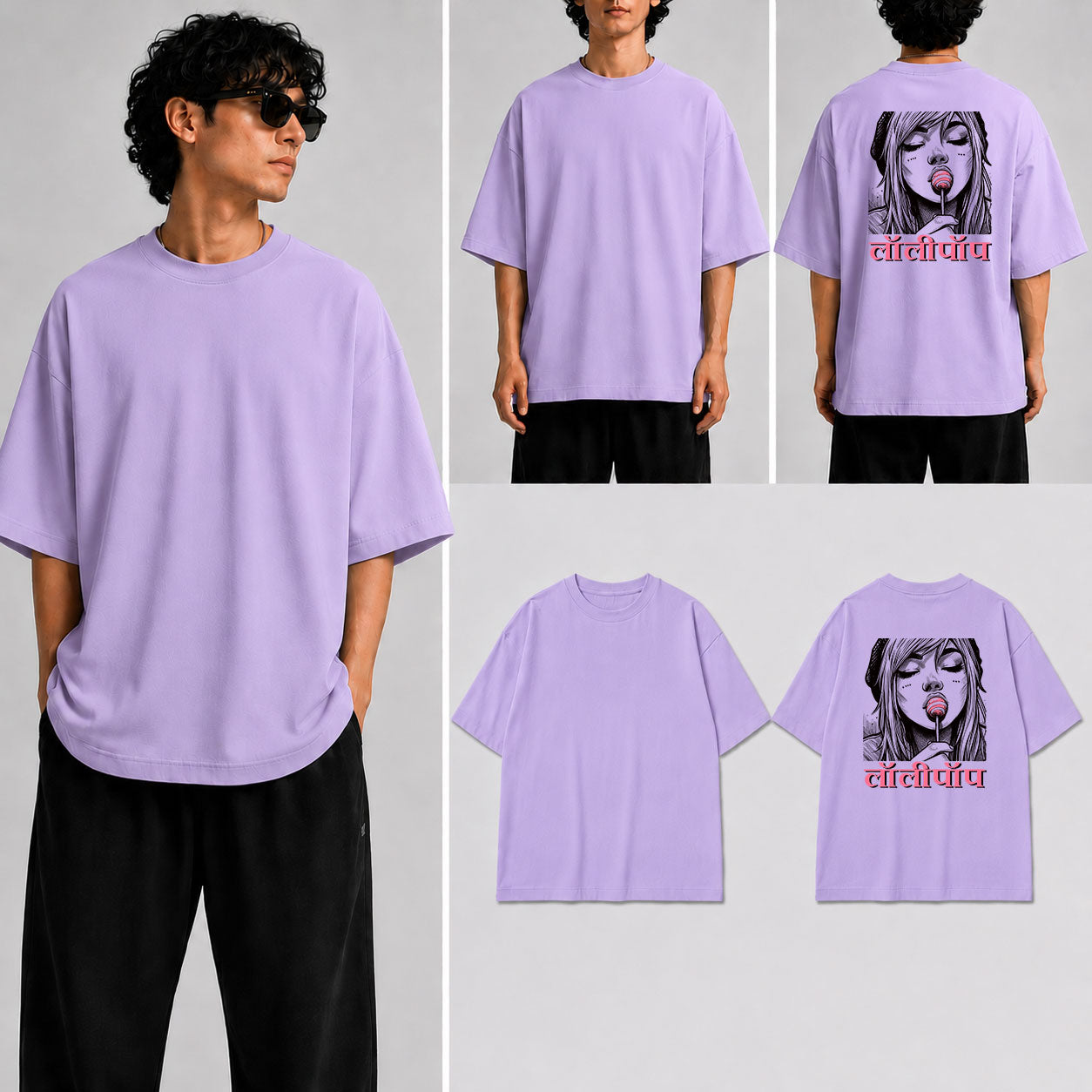 Girl with Lollipop Unisex Oversized Standard T-Shirt for man & women