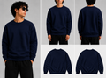 Plain Navy Unisex Sweatshirts for man & women