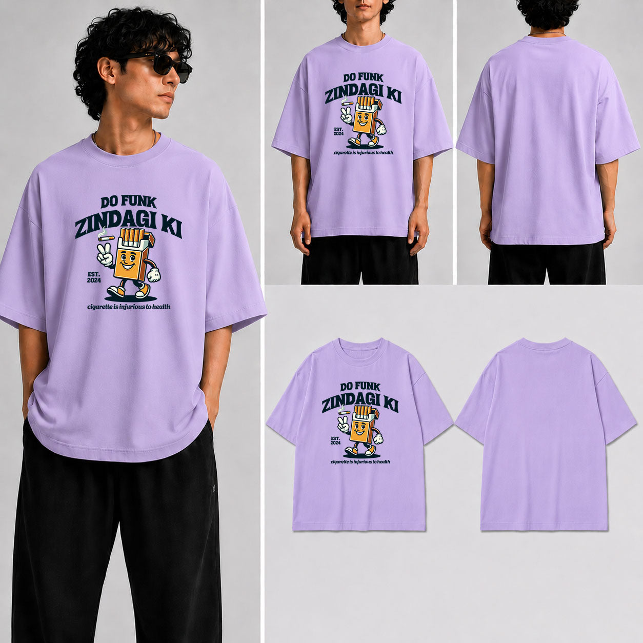 DO FUNK ZINDAGI KI Unisex Oversized Standard T-Shirt for man & women