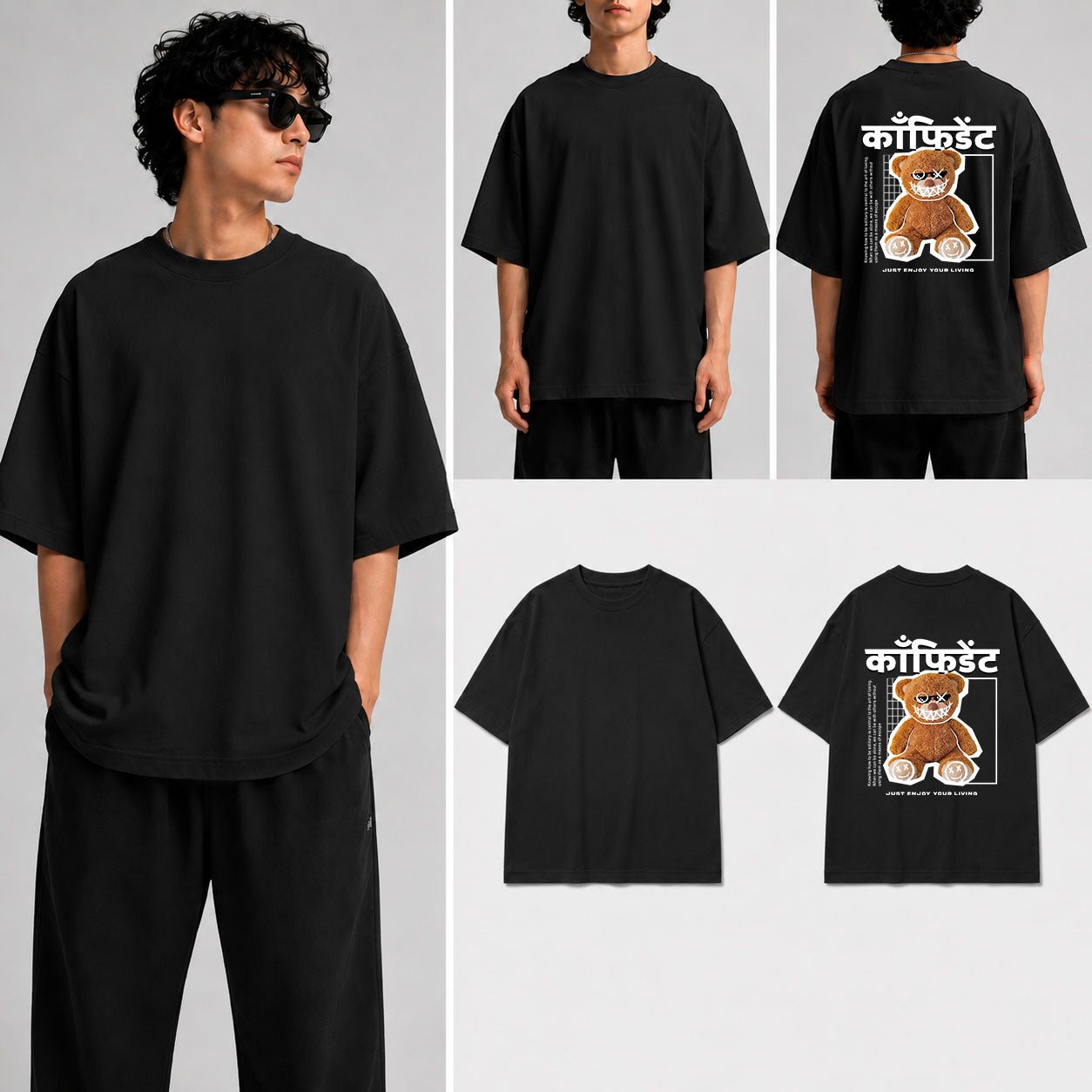 कॉंफिडेंट Unisex Oversized Standard T-Shirt for man & women