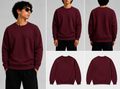 Plain Maroon Unisex Sweatshirts for man & women