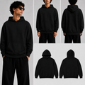 Plain Black Unisex Hoodie for man & women