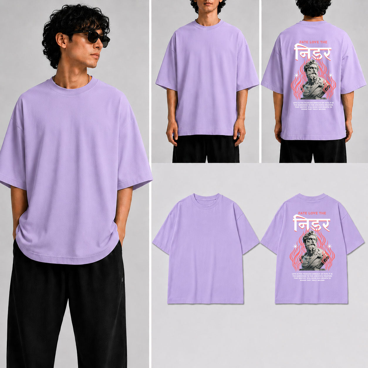 NIdar Unisex Oversized Standard T-Shirt for man & women