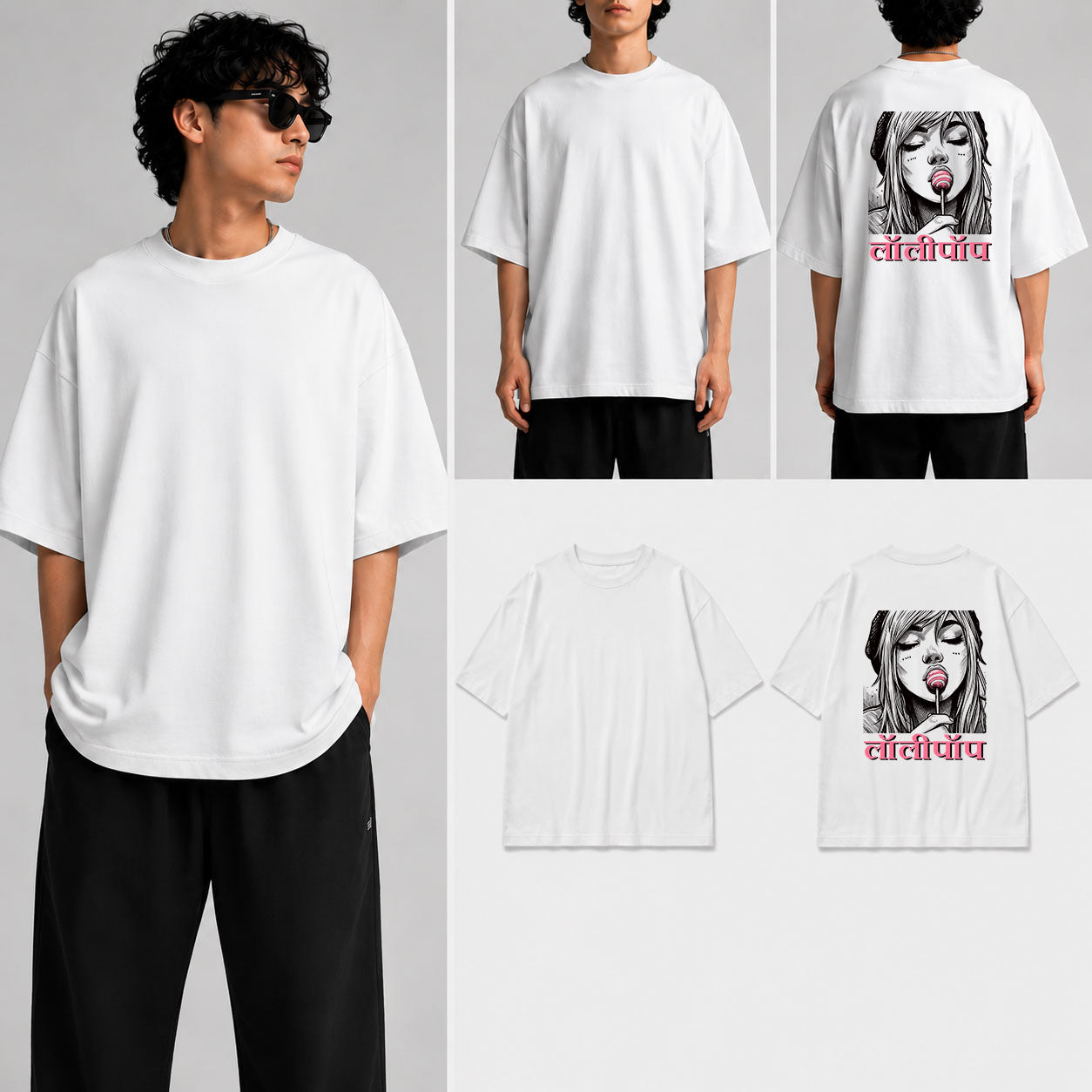Girl with Lollipop Unisex Oversized Standard T-Shirt for man & women
