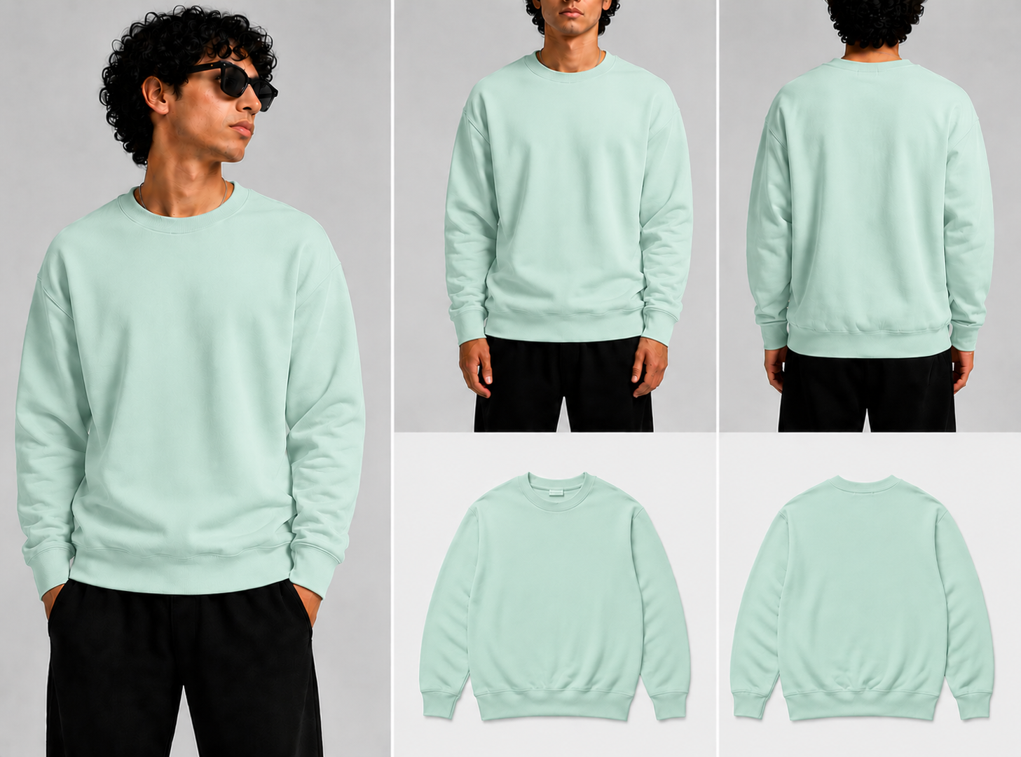 Plain Mint Unisex Sweatshirts for man & women