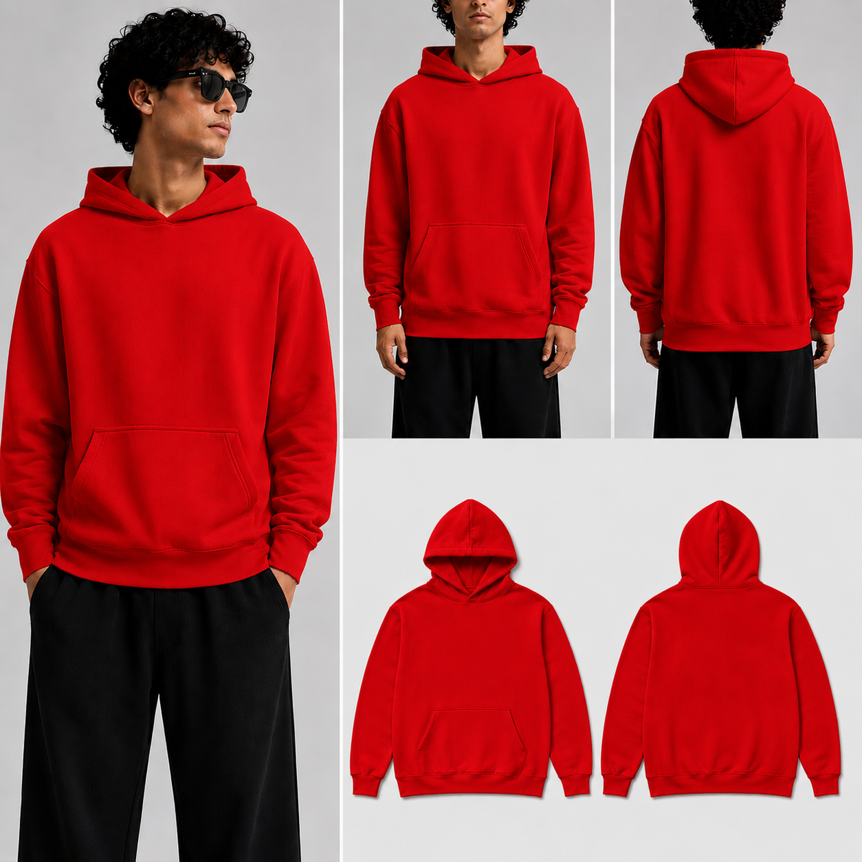 Plain Red Unisex Hoodie for man & women