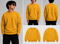 Plain Mustard Yellow Unisex Sweatshirts for man & women