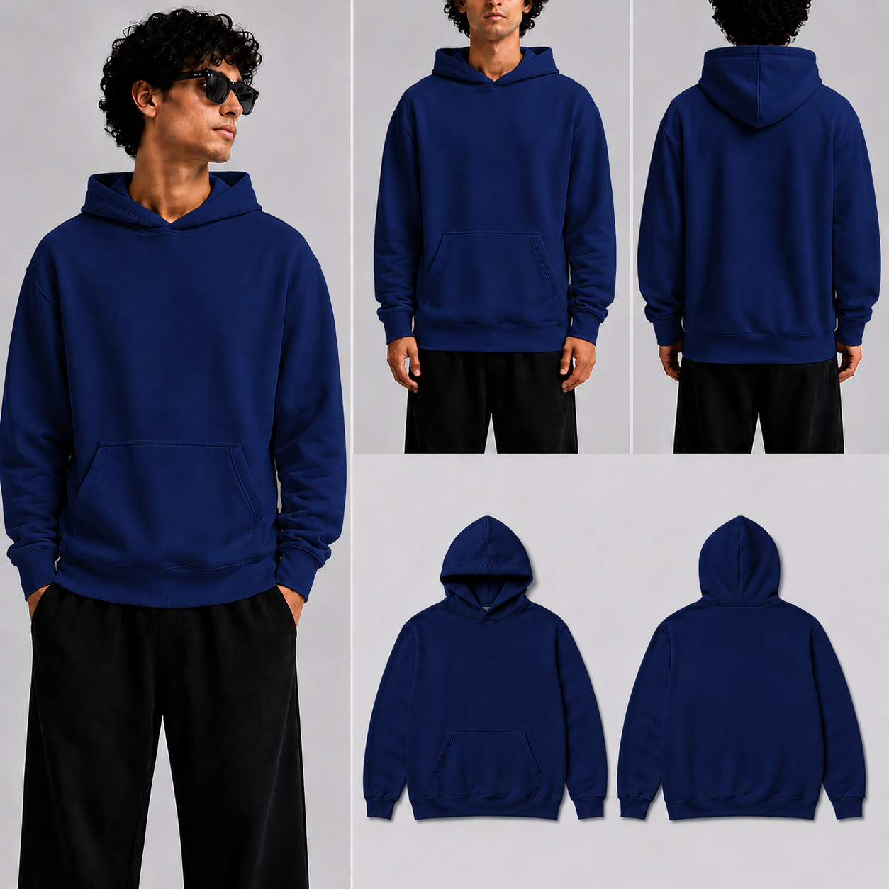 Plain Royal blue Unisex Hoodie for man & women
