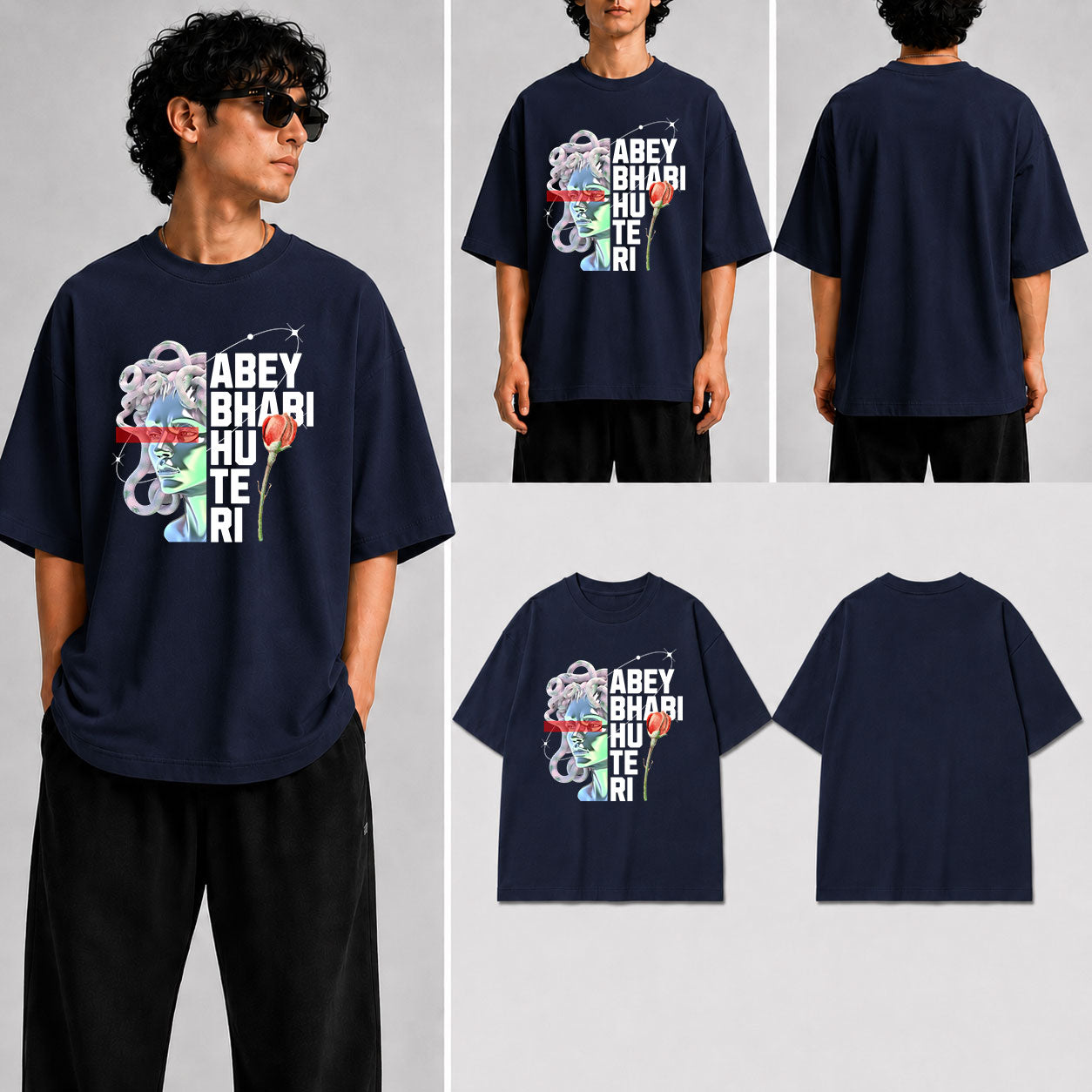 ABEY BHABI HU TERI Unisex Oversized Standard T-Shirt for man & women