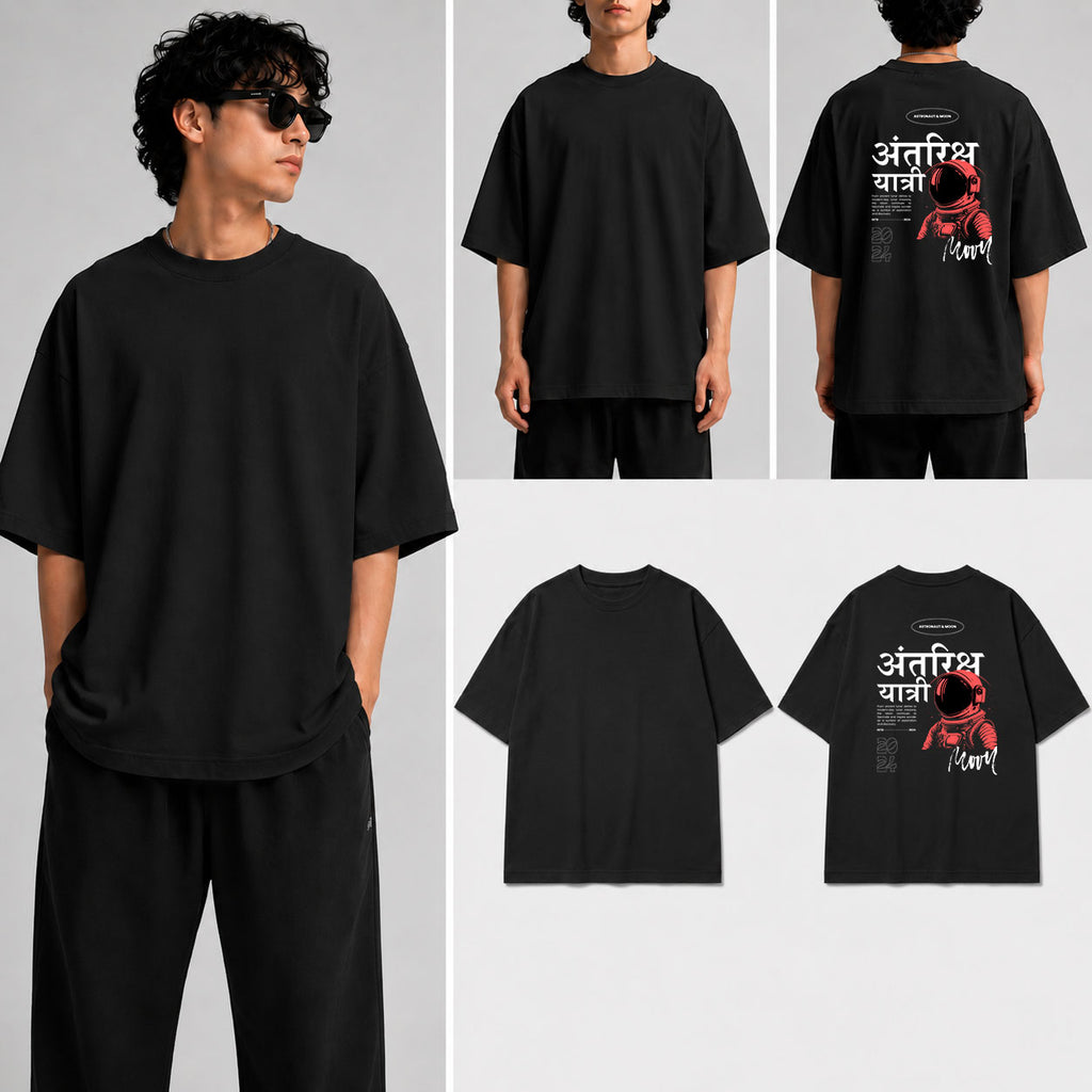 Antariksh Yatri Unisex Oversized Standard T-Shirt for man & women