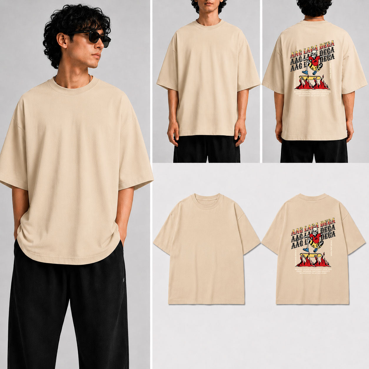 Aag Laga Dega Unisex Oversized Standard T-Shirt for man & women