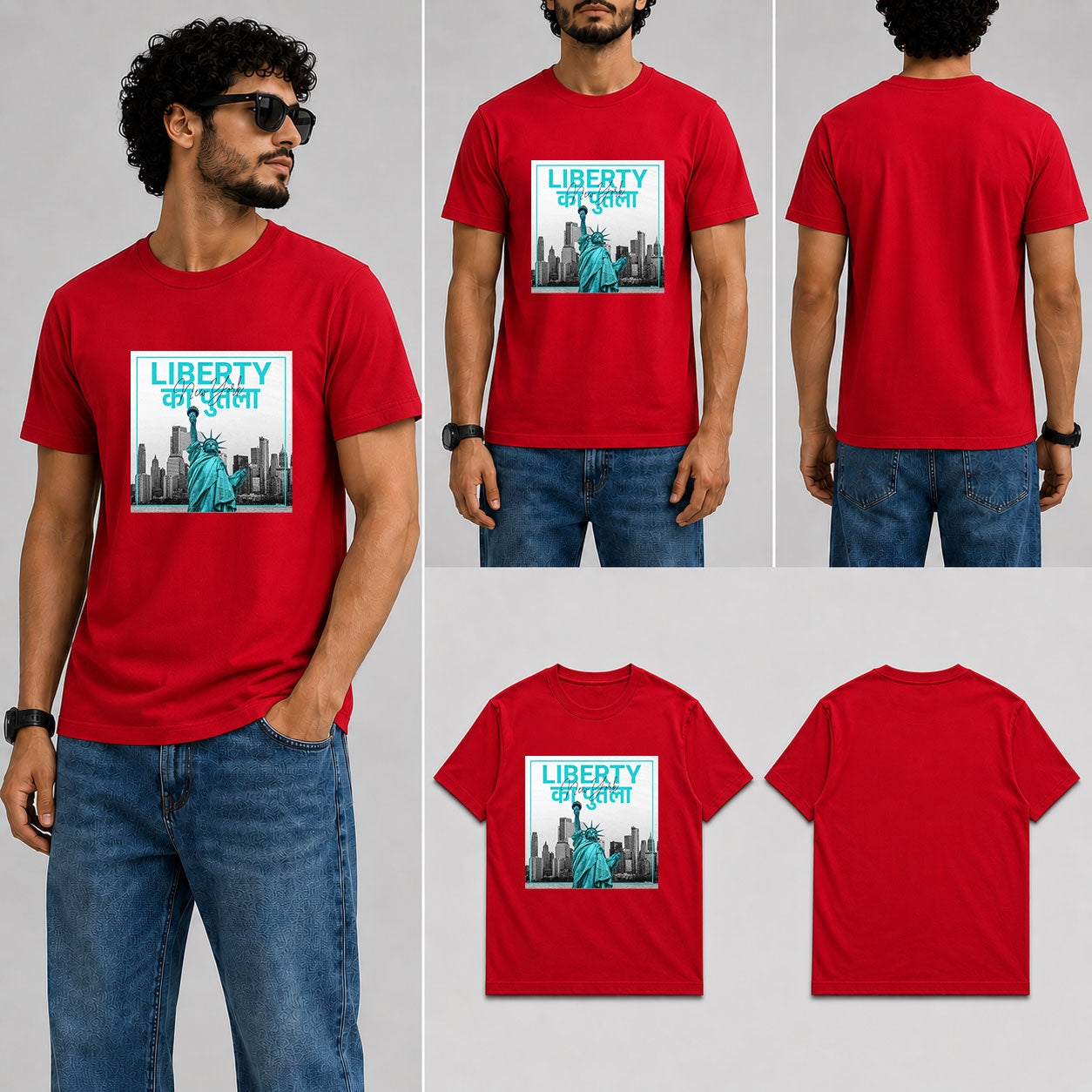 LIBERTY KA PUTLA Male Round Neck Half Sleeve T-Shirt