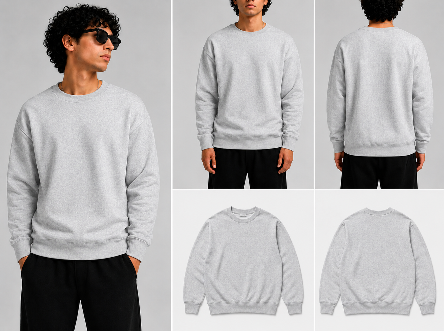 Plain Grey Unisex Sweatshirts for man & women