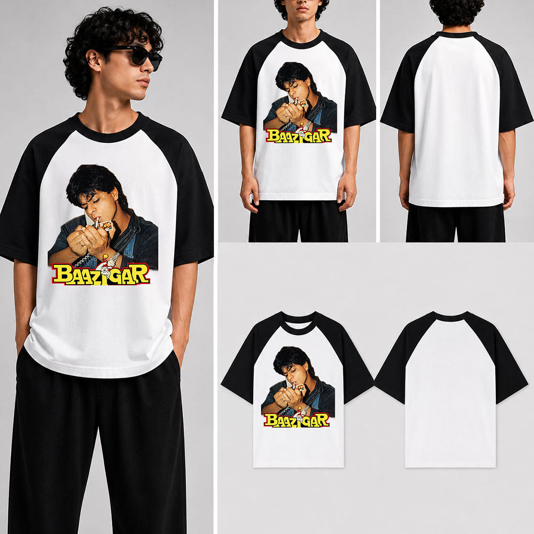 Baazigar Unisex Oversized Raglan T-Shirt for man & women