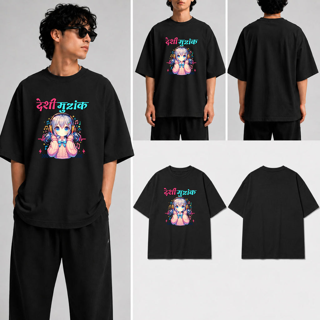 DESHI MUZIK Unisex Oversized Standard T-Shirt for man & women
