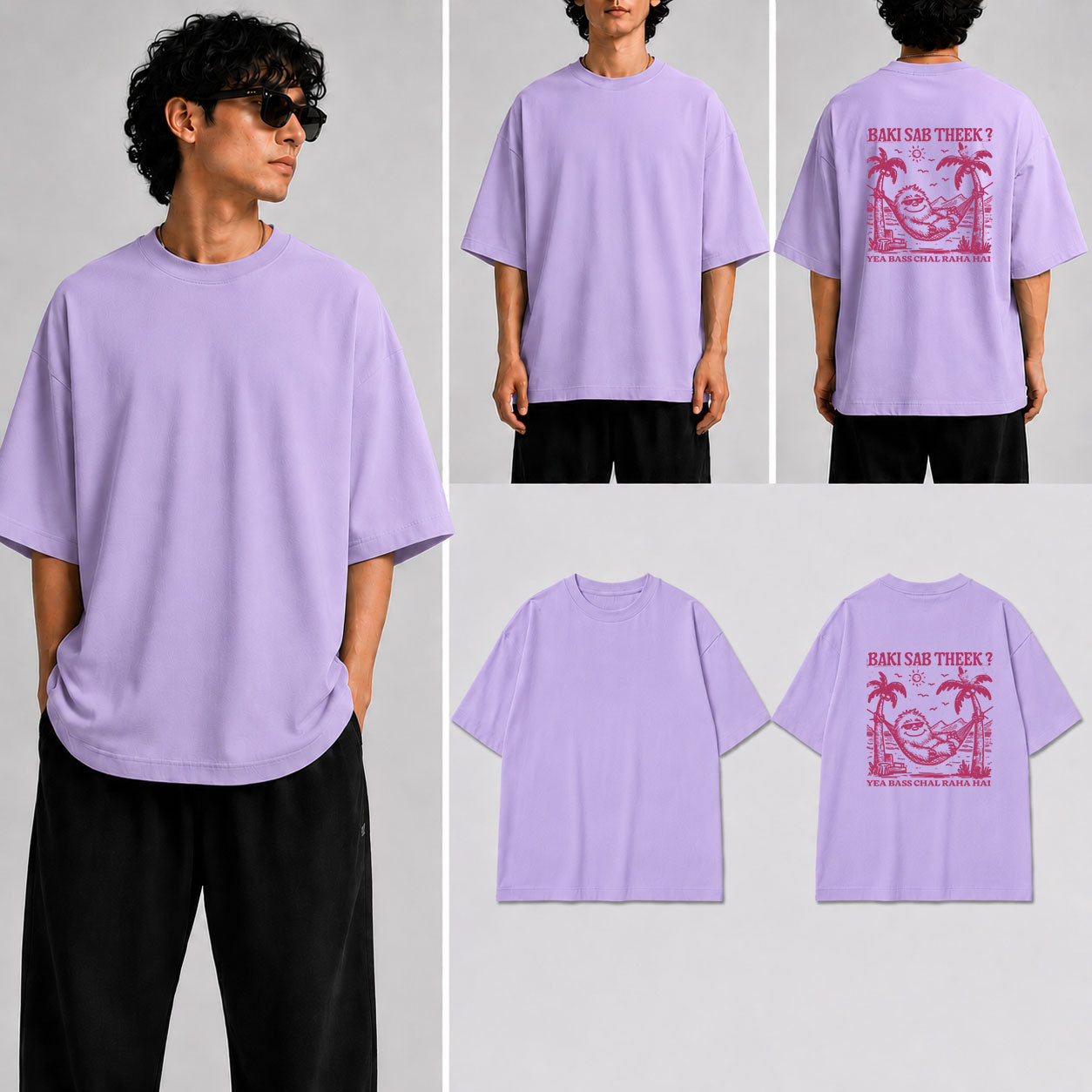 BAKI SAB THEEK Unisex Oversized Standard T-Shirt for man & women