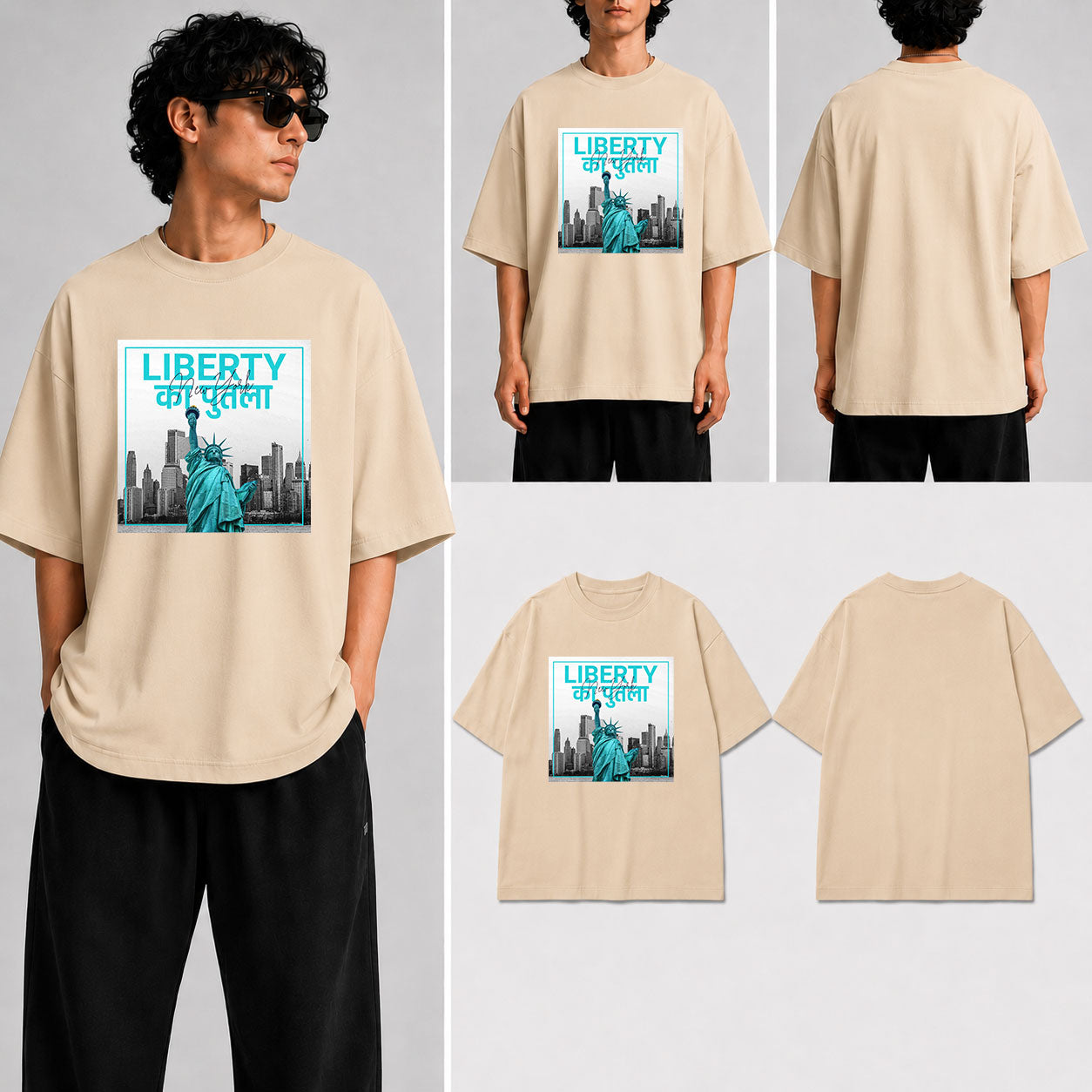 LIBERTY KA PUTLA Unisex Oversized Standard T-Shirt for man & women