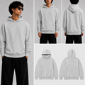 Plain Grey Unisex Hoodie for man & women