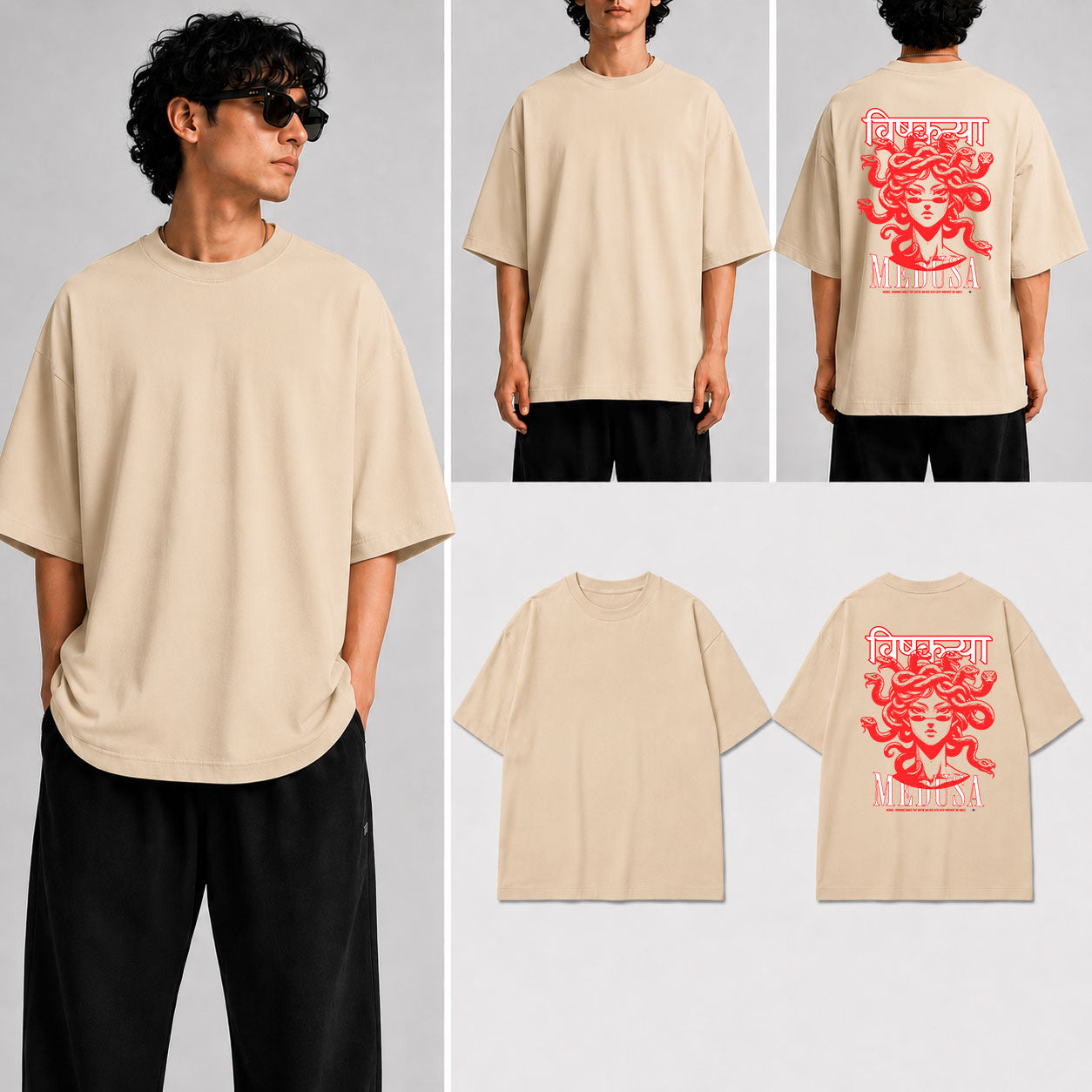 BISHKANNYA MEDUSA Unisex Oversized Standard T-Shirt for man & women
