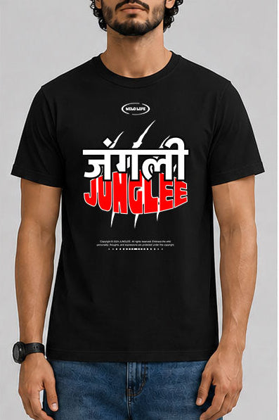 JUNGLEE Male Round Neck Half Sleeve T-Shirt
