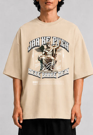 Jaake Puch Mere Bare Mein Unisex Oversized Standard T-Shirt for man & women